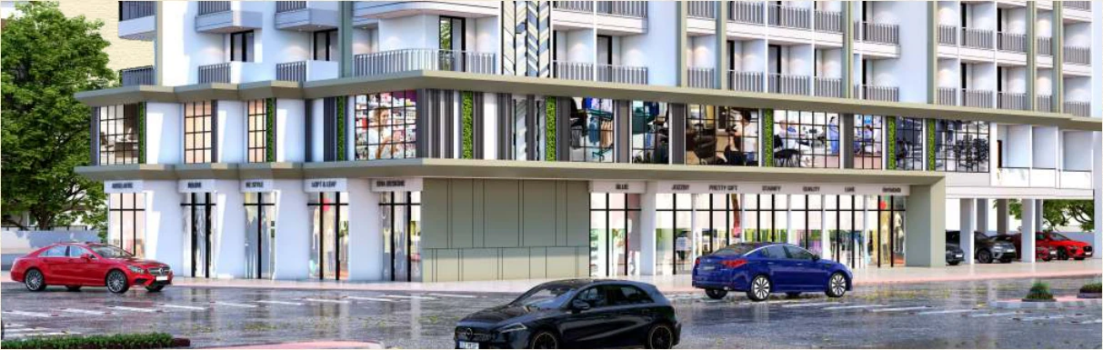 Rosewood Residency commercial spaces rendering